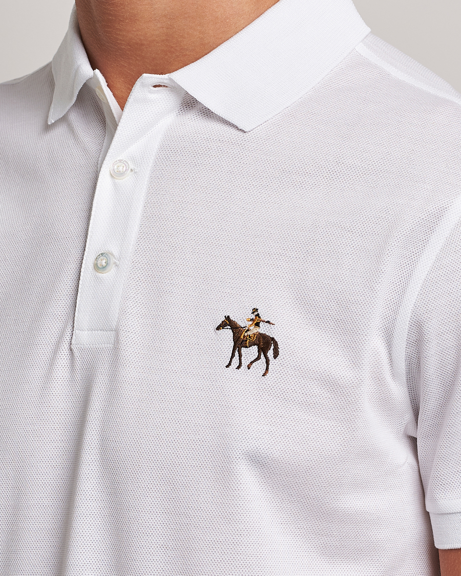 Ralph Lauren Purple Label Mercerized Cotton Polo Classic White en