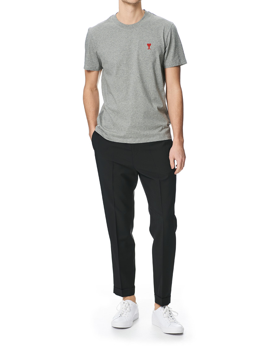 Hombres | Camisetas | AMI | Heart Short Sleeve Tee Heather Grey