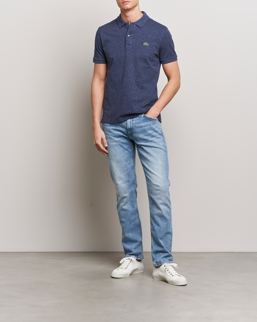 Hombres | Polos | Lacoste | Slim Fit Polo Piké Heather Nebula
