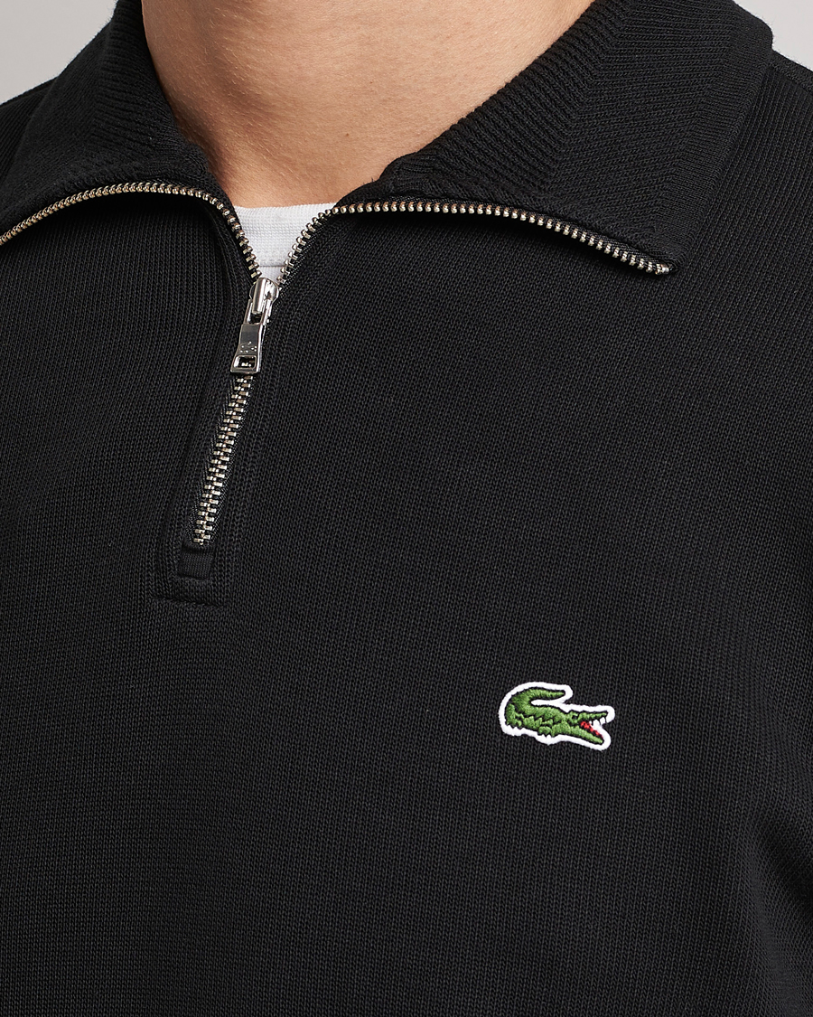 Hombres | Jerséis y prendas de punto | Lacoste | Rib Interlock Half Zip Black