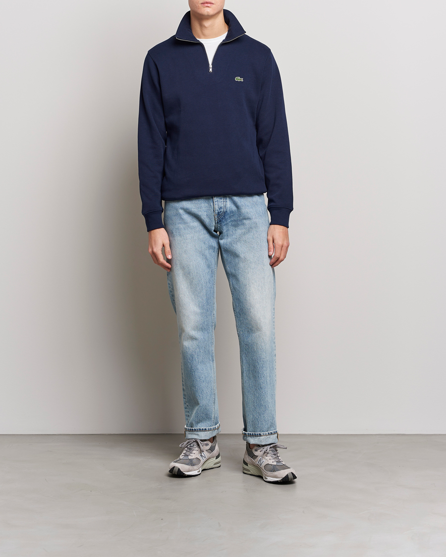 Hombres | Jerséis y prendas de punto | Lacoste | Rib Interlock Half Zip Navy