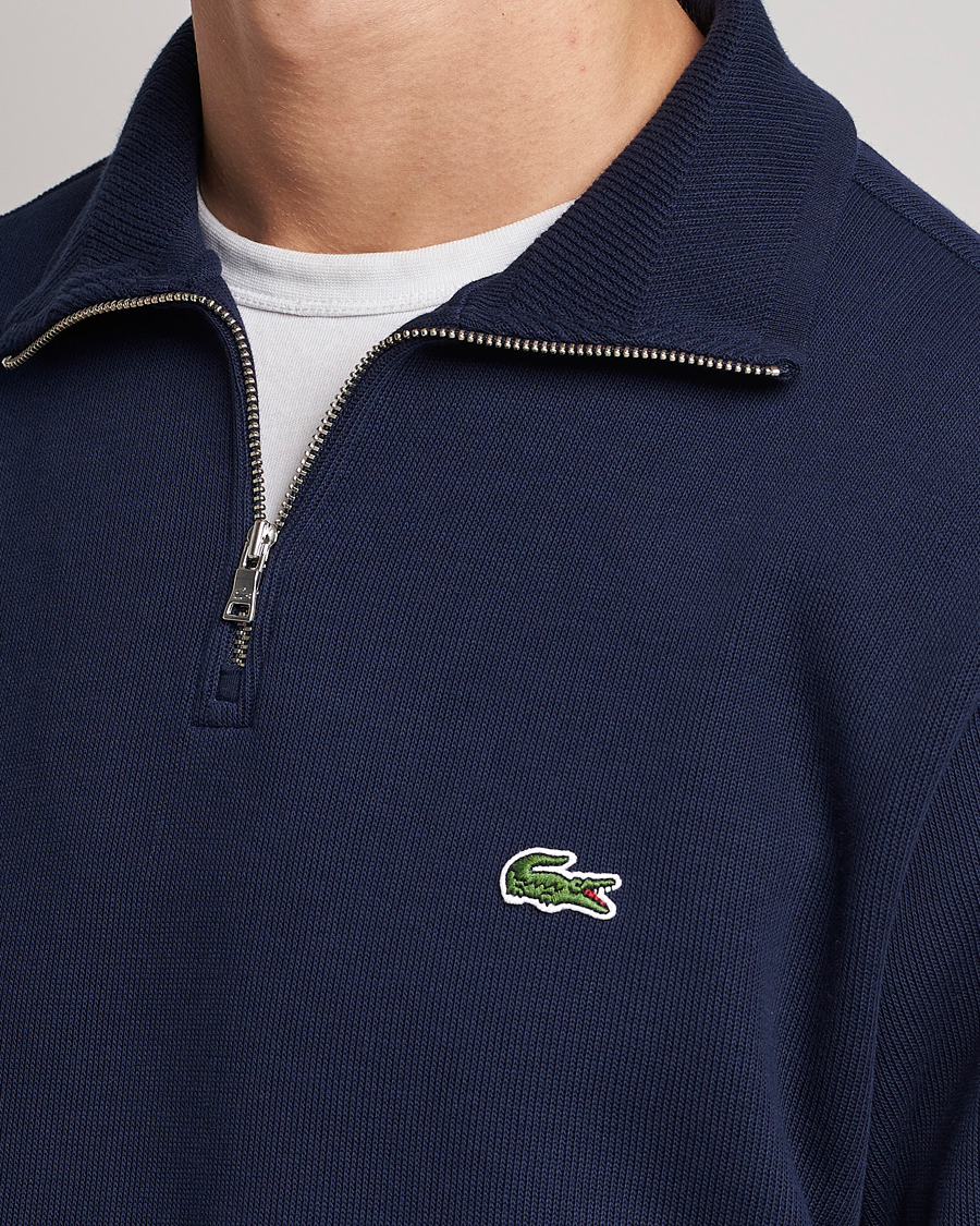 Hombres | Jerséis y prendas de punto | Lacoste | Rib Interlock Half Zip Navy