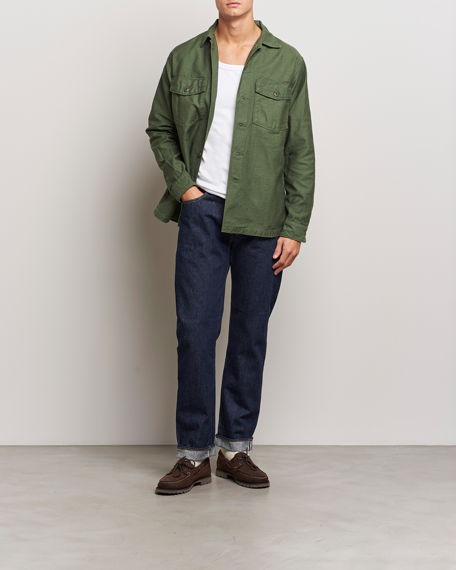 Hombres | Pantalones | orSlow | Tapered Fit 107 Selvedge Jeans One Wash