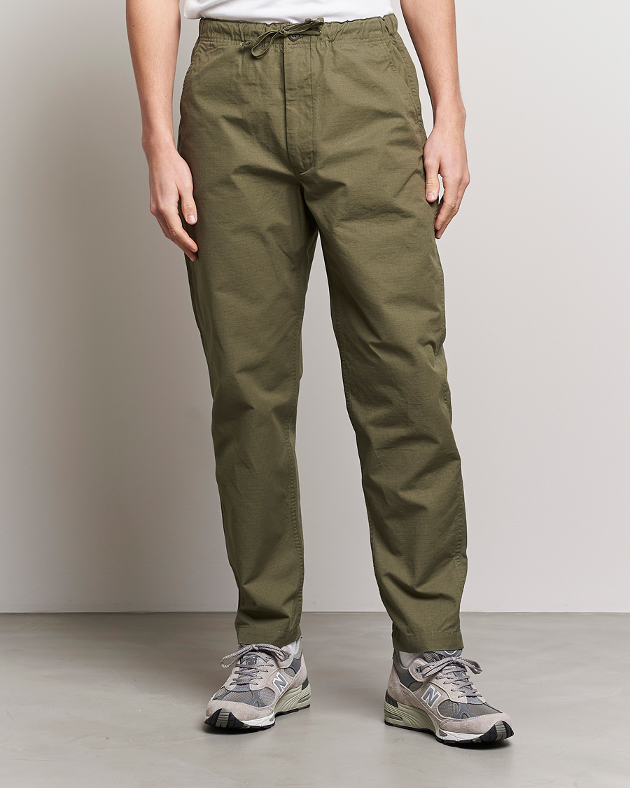 Hombres | Pantalones con cordón | orSlow | New Yorker Pants Army Green