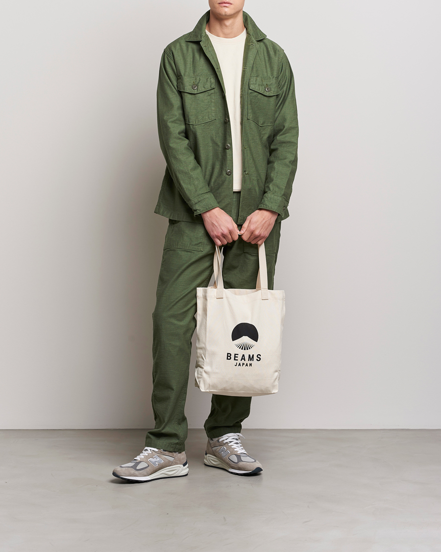 Hombres | Camisas | orSlow | Cotton Sateen US Army Overshirt Green