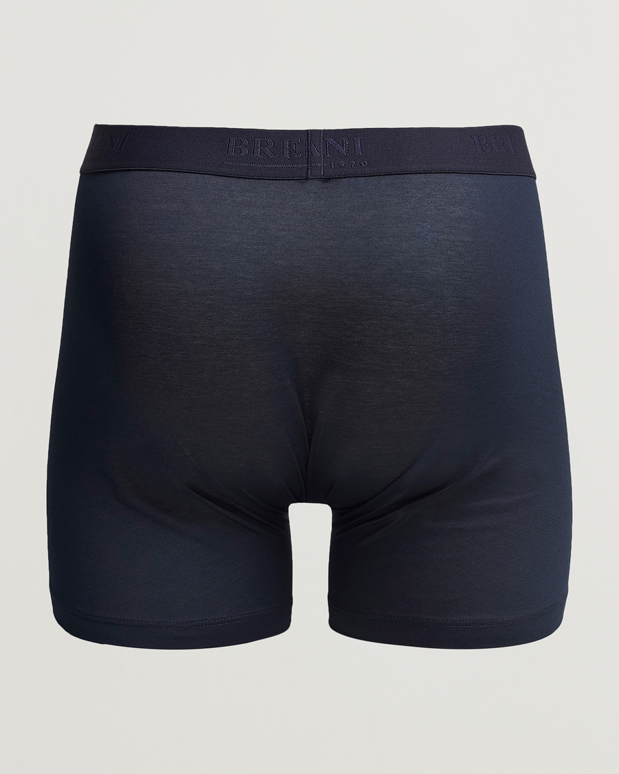 Hombres | Ropa interior y calcetines | Bresciani | Cotton Boxer Trunk Navy