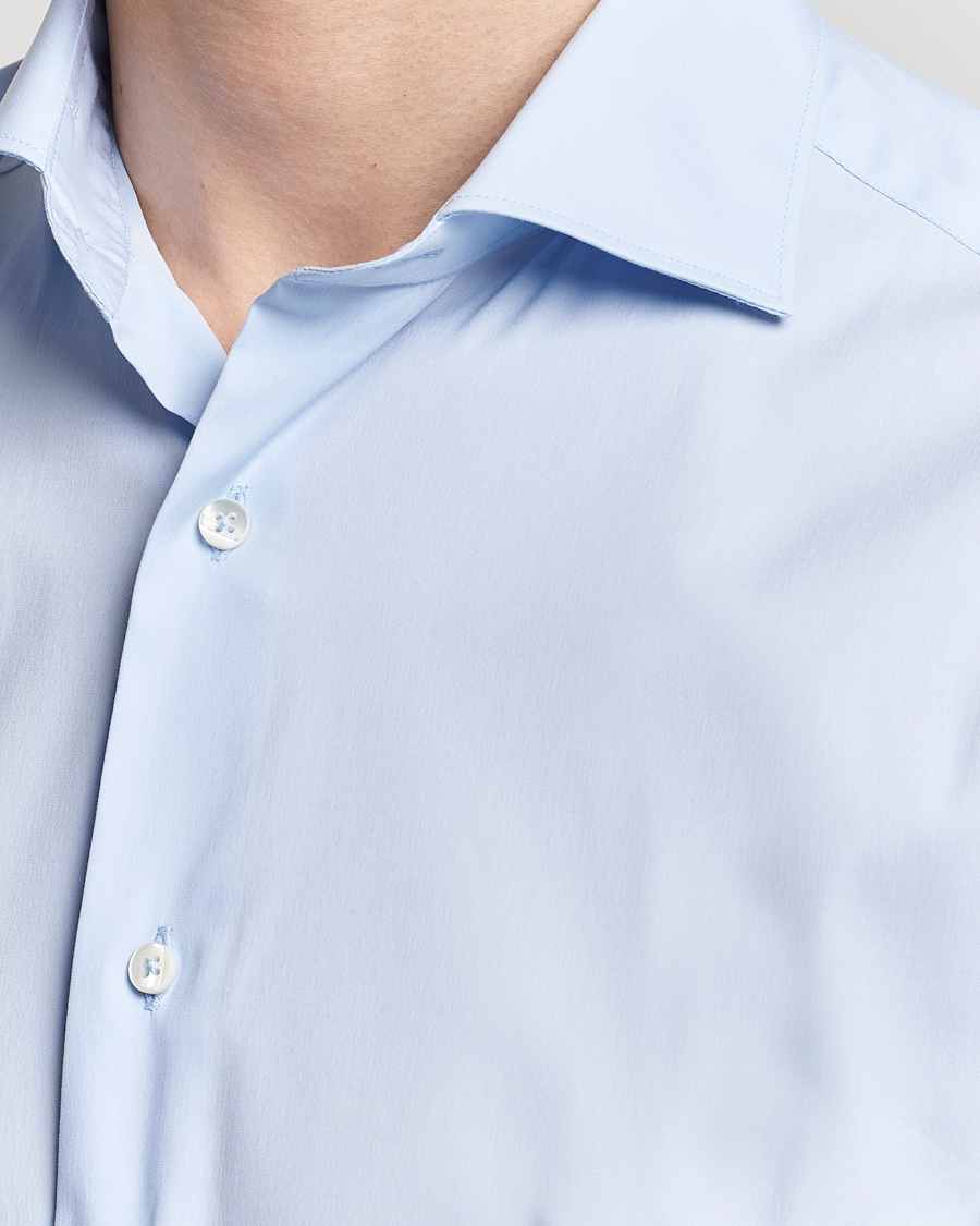 Hombres | Camisas | Canali | Slim Fit Cotton/Stretch Shirt Light Blue