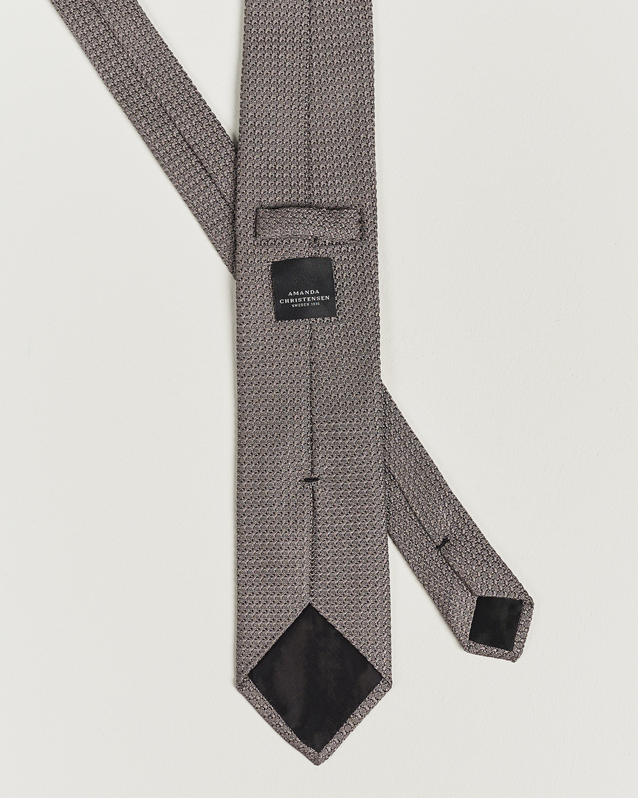Hombres |  | Amanda Christensen | Silk Grenadine 8 cm Tie Grey