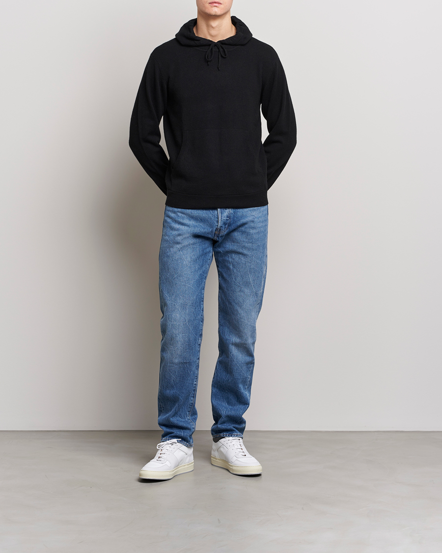 Hombres | Jerséis y prendas de punto | People's Republic of Cashmere | Cashmere Hoodie Black