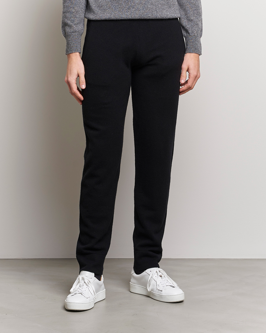 Hombres | Pantalones | People's Republic of Cashmere | Cashmere Sweatpants Black