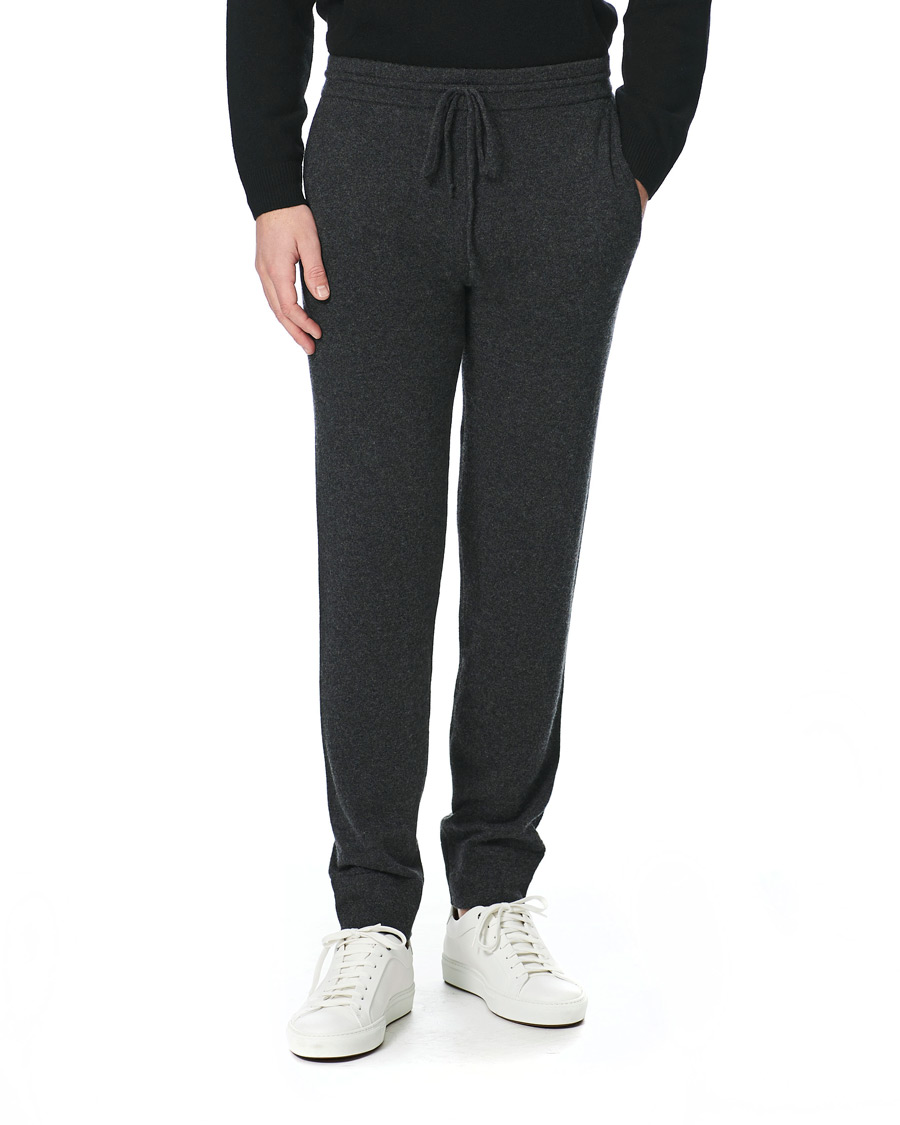 Hombres | Pantalones | People's Republic of Cashmere | Cashmere Sweatpants Dark Grey