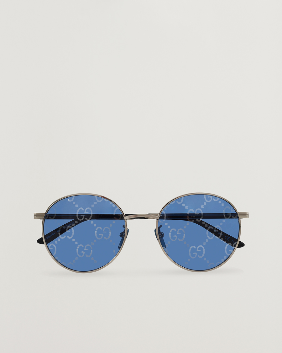 Hombres | Gucci GG0944SA Sunglasses Silver/Blue | Gucci | GG0944SA Sunglasses Silver/Blue