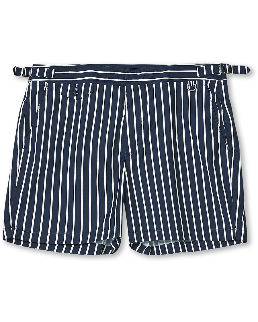 Hombres | Bañadores | Ralph Lauren Purple Label | Riviera Swim Trunks Navy/White