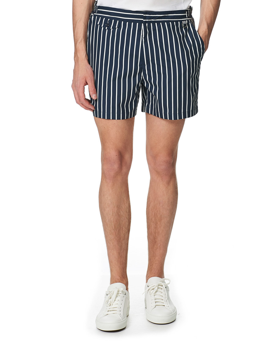 Hombres | Bañadores | Ralph Lauren Purple Label | Riviera Swim Trunks Navy/White