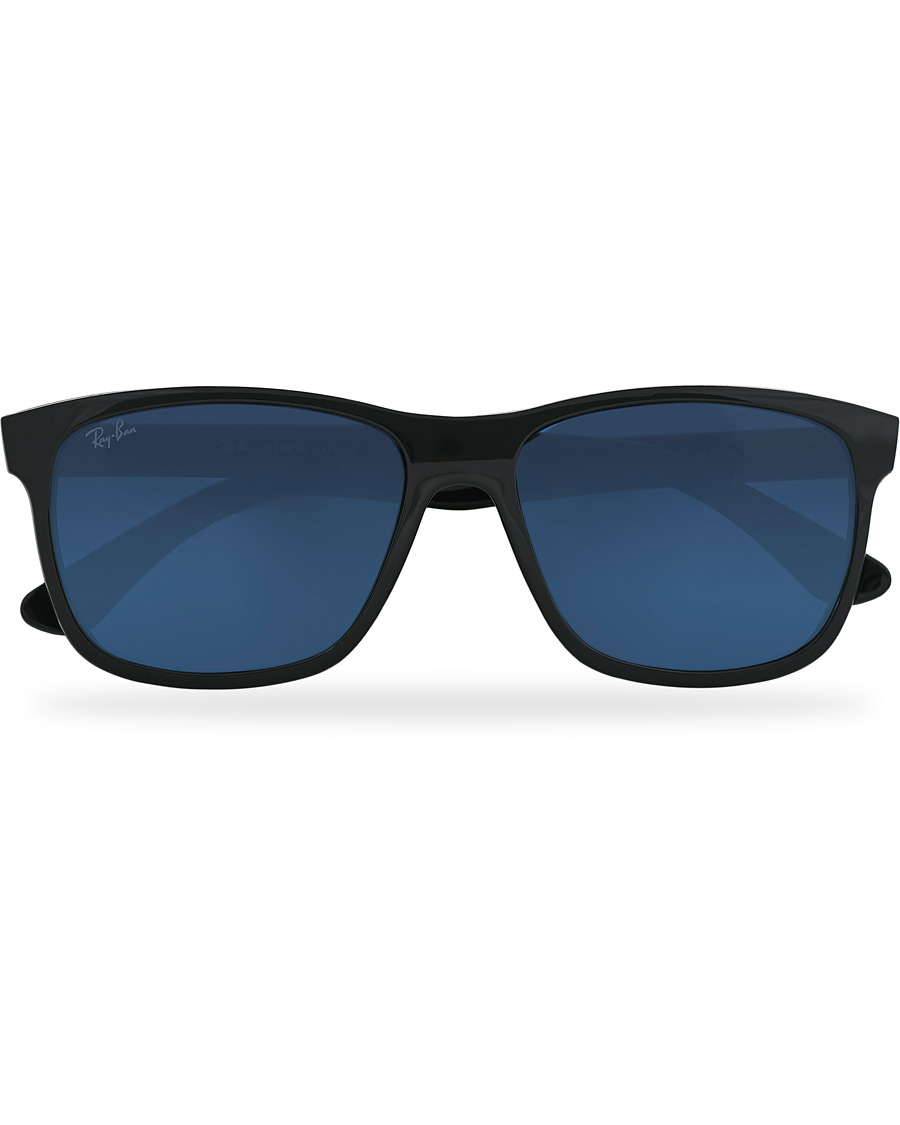 Hombres | Ray-Ban RB4181 Sunglasses Shiny Black/Blue | Ray-Ban | RB4181 Sunglasses Shiny Black/Blue