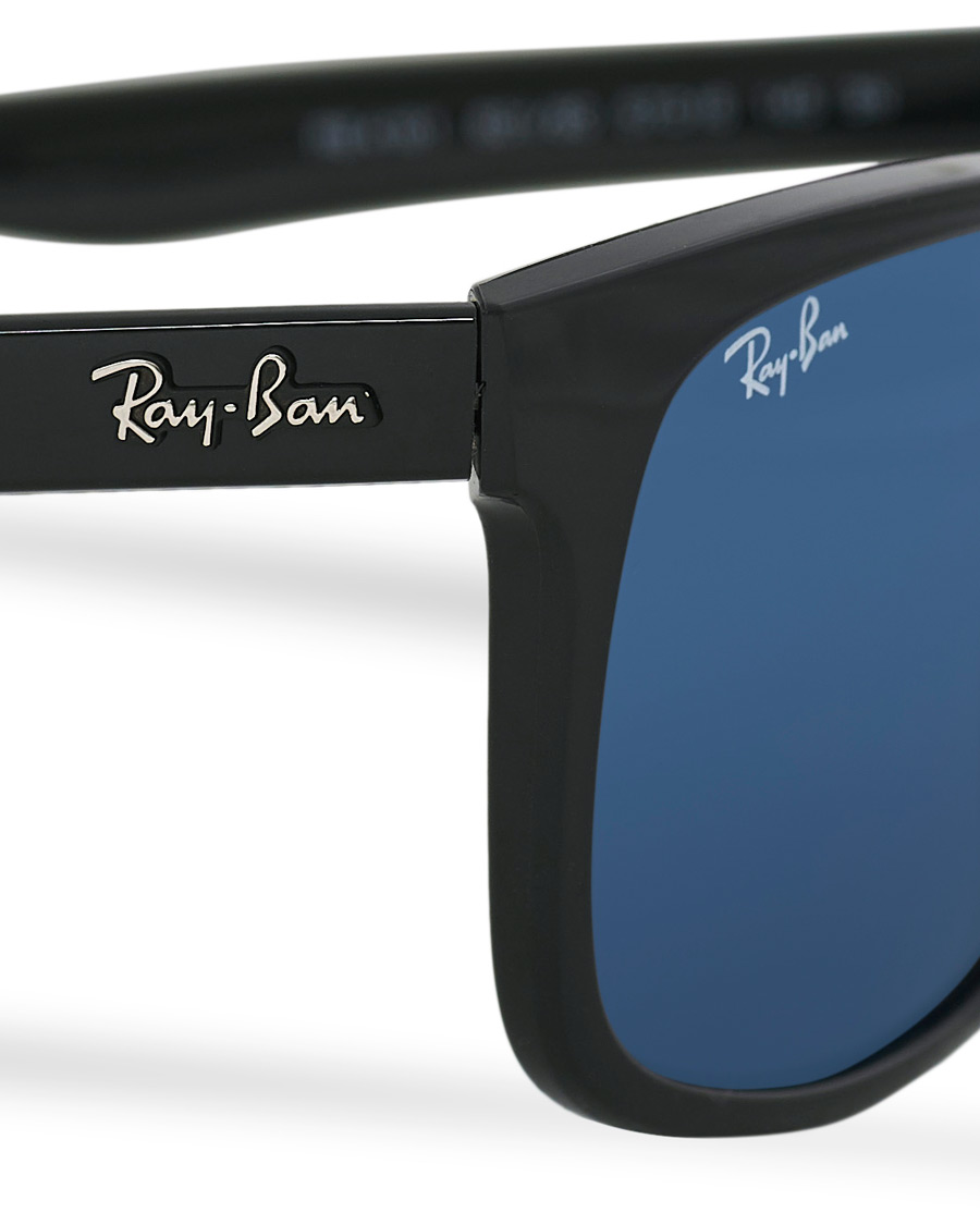 Hombres | Ray-Ban RB4181 Sunglasses Shiny Black/Blue | Ray-Ban | RB4181 Sunglasses Shiny Black/Blue