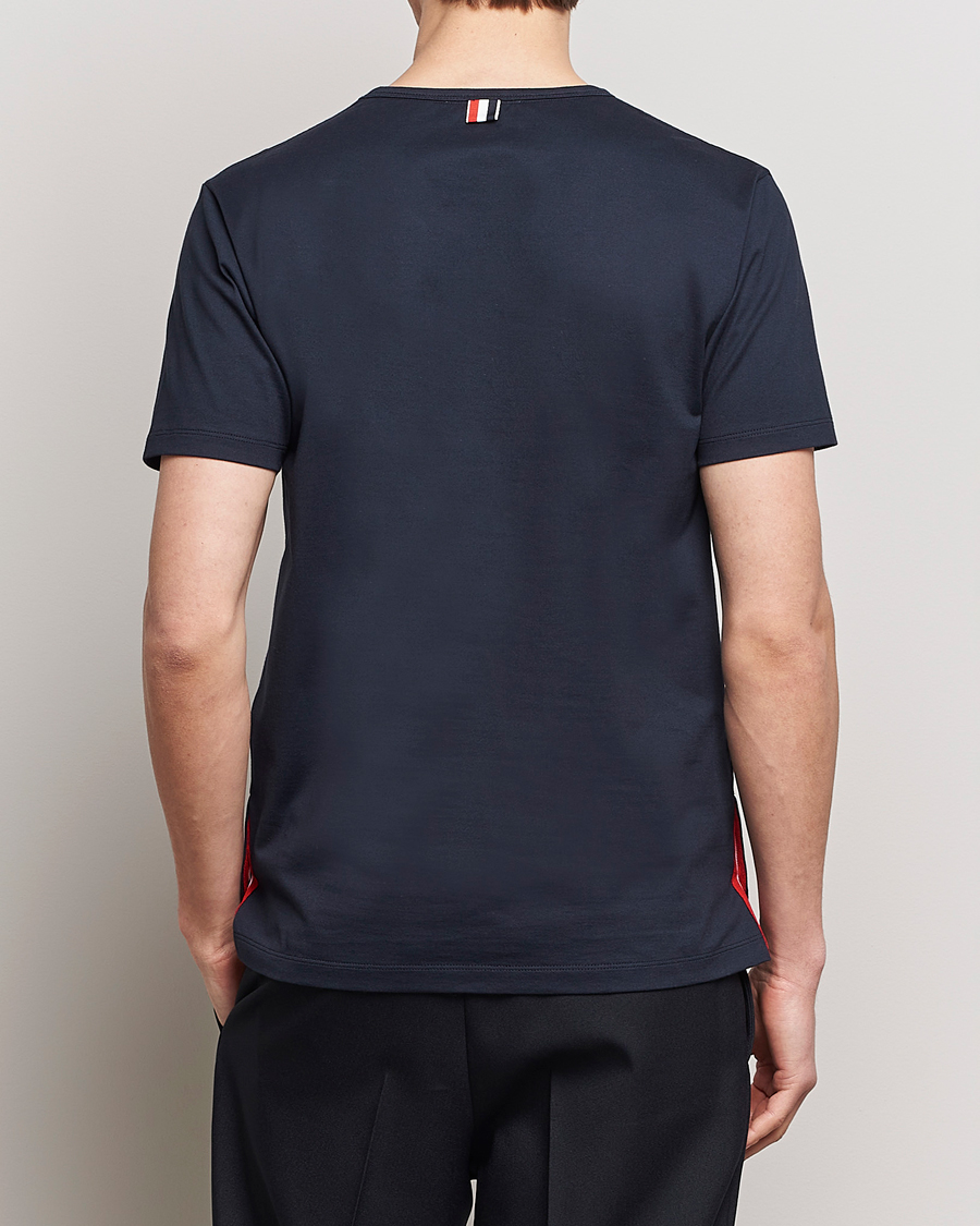 Hombres | Camisetas | Thom Browne | Short Sleeve Pocket T-Shirt Navy