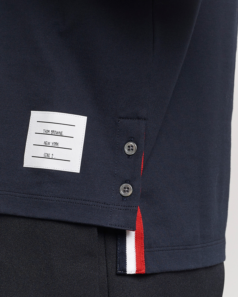 Hombres | Camisetas | Thom Browne | Short Sleeve Pocket T-Shirt Navy