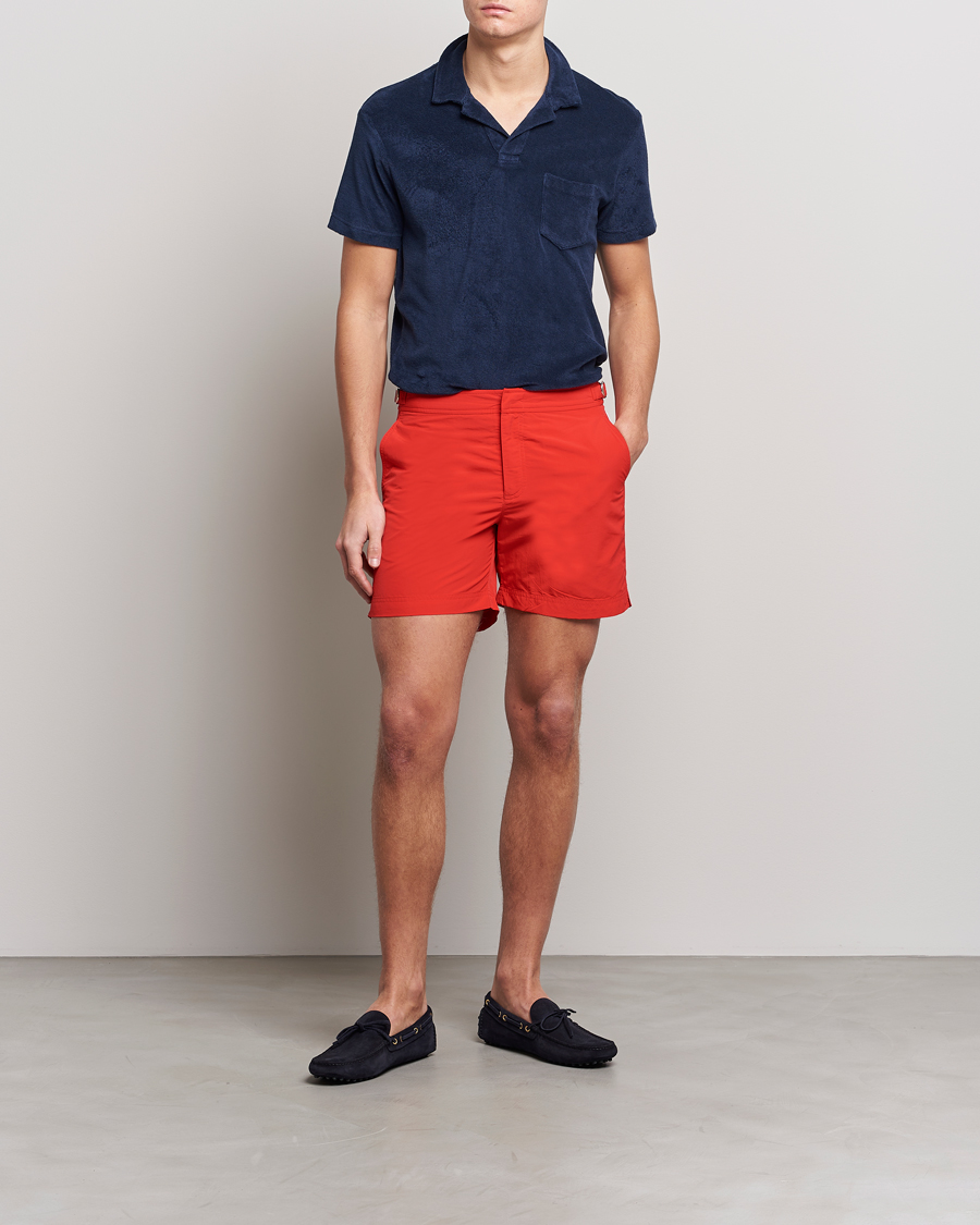 Hombres | Bañadores | Orlebar Brown | Bulldog II Medium Length Swim Shorts Rescue Red