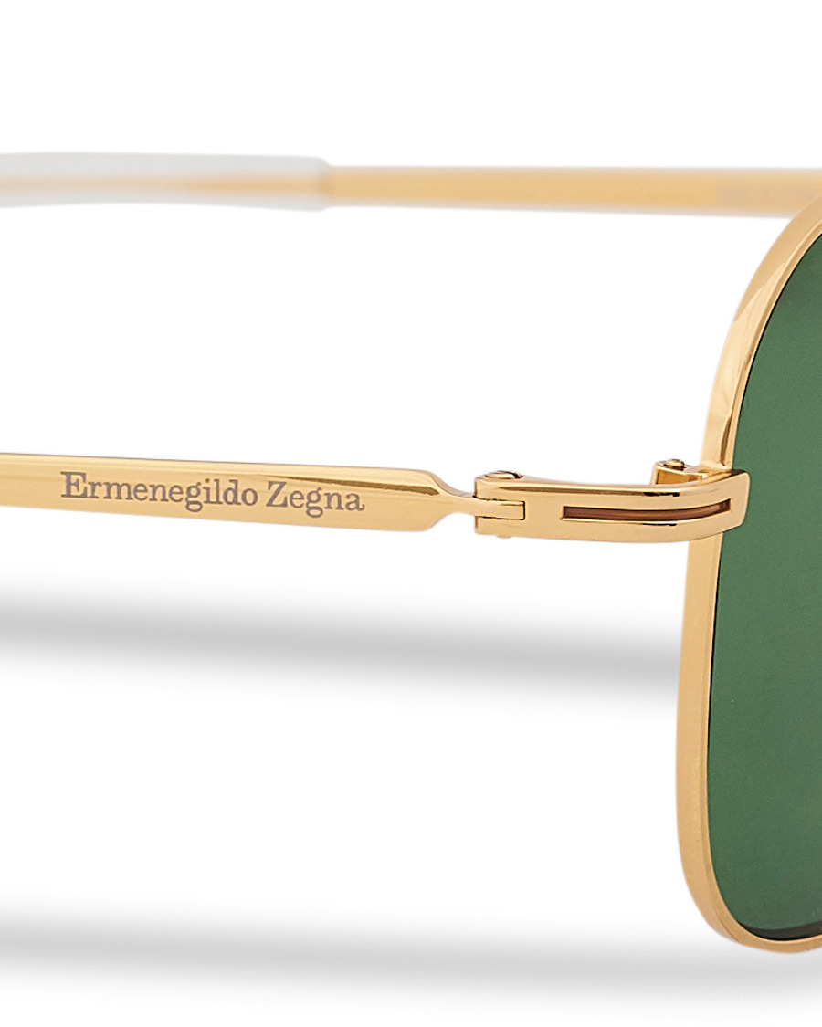 Hombres | Ermenegildo Zegna EZ0174 Sunglasses Shiny Deep Gold/Green | Ermenegildo Zegna | EZ0174 Sunglasses Shiny Deep Gold/Green