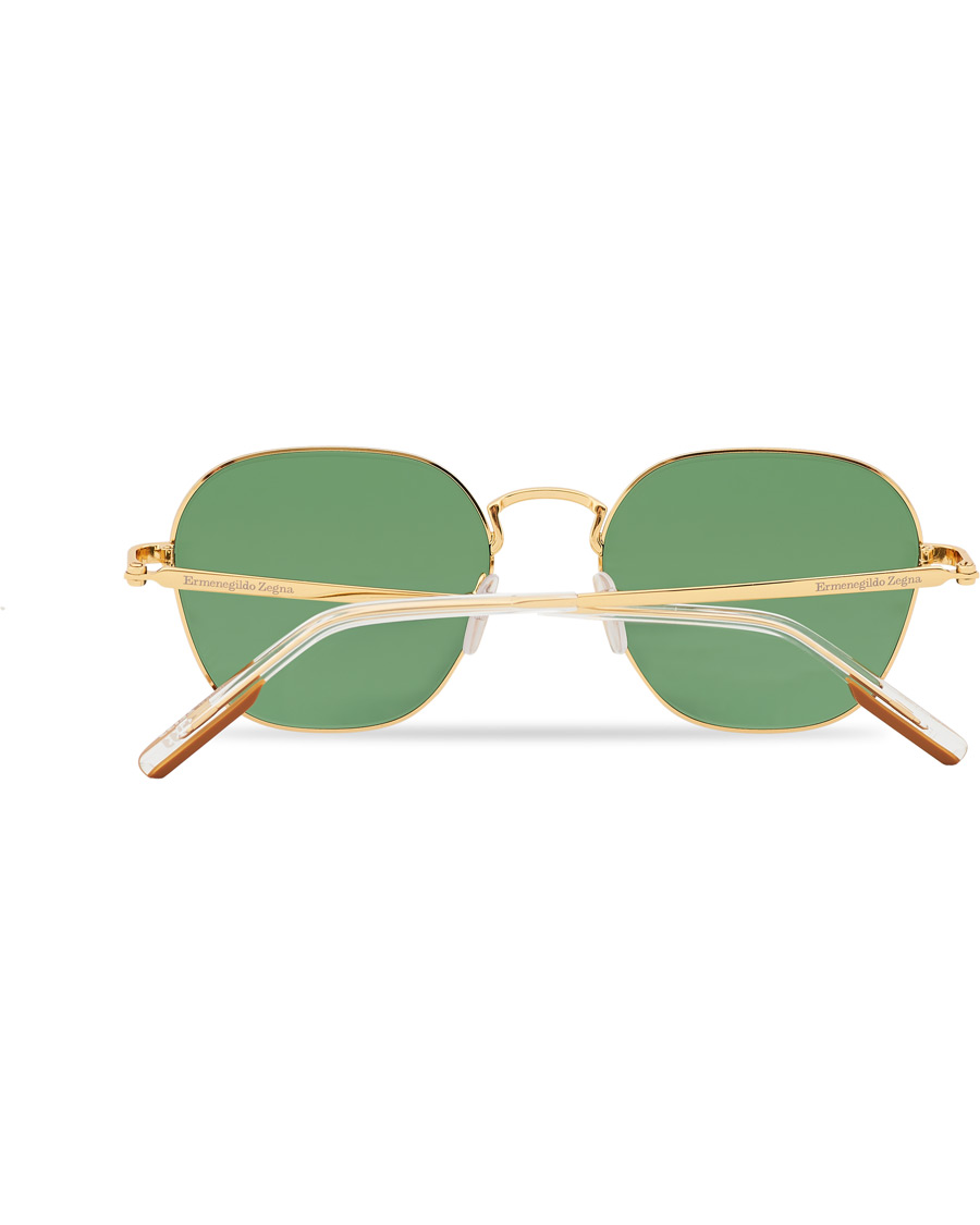 Hombres | Ermenegildo Zegna EZ0174 Sunglasses Shiny Deep Gold/Green | Ermenegildo Zegna | EZ0174 Sunglasses Shiny Deep Gold/Green