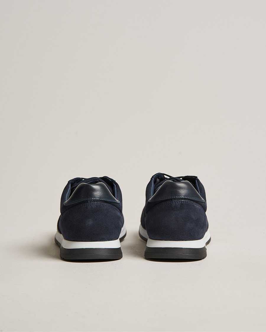 Hombres | Zapatillas | Design Loake | Loake 1880 Bannister Running Sneaker Navy Suede