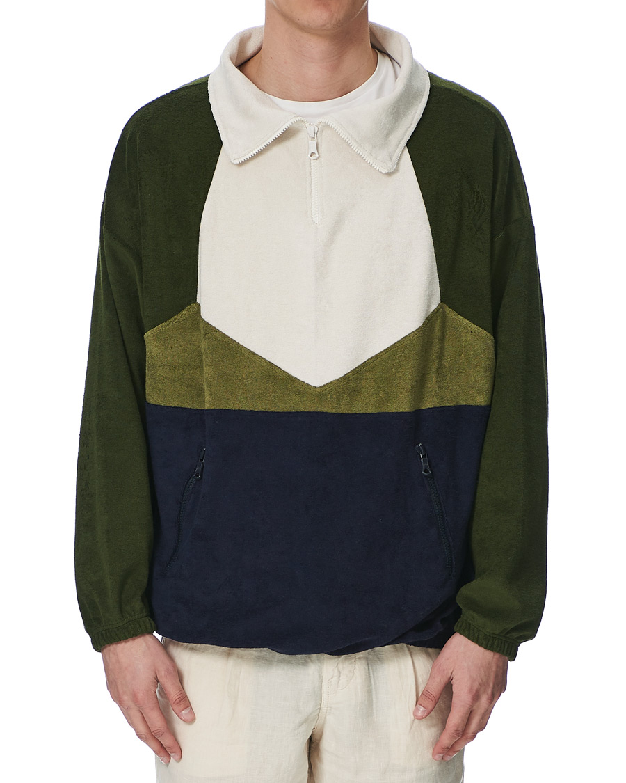 Hombres | Jerséis y prendas de punto | Howlin' | Long Sleeve Terry Zip Sweat Dark Green