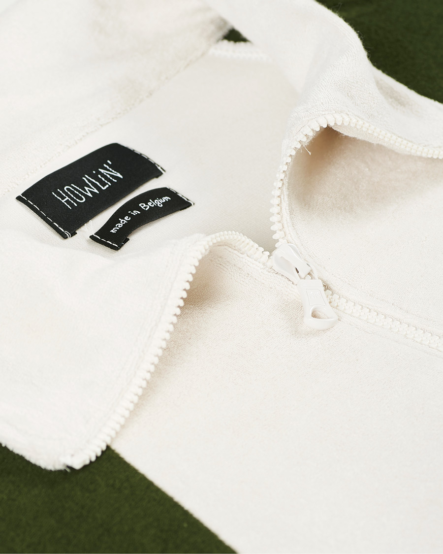 Hombres | Jerséis y prendas de punto | Howlin' | Long Sleeve Terry Zip Sweat Dark Green