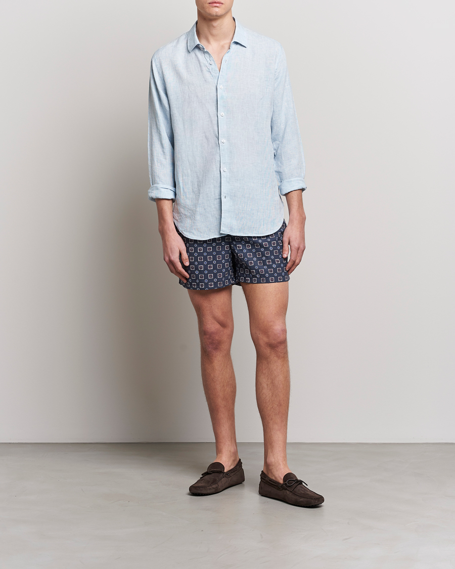 Hombres | Bañadores | Ripa Ripa | Scirocco Printed Swimshorts Blue