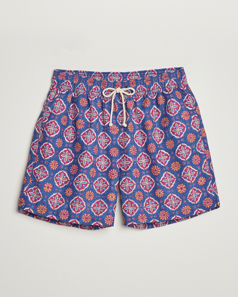 Hombres | Ripa Ripa Maestrale Printed Swimshorts Blue/Red | Ripa Ripa | Maestrale Printed Swimshorts Blue/Red
