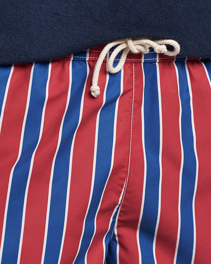 Hombres | Bañadores | Ripa Ripa | Monterosso Striped Swimshorts Red/Blue