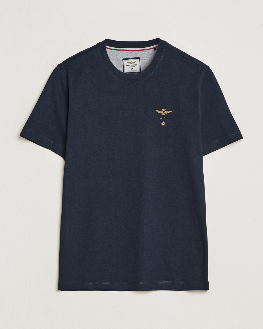 Hombres | Camisetas | Aeronautica Militare | TS1580 Crew Neck Tee Navy