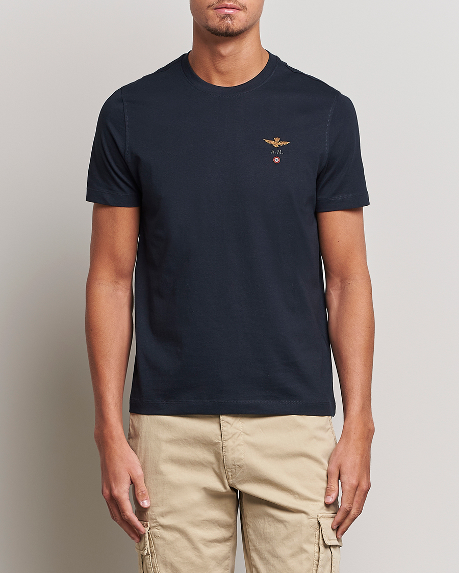 Hombres | Camisetas | Aeronautica Militare | TS1580 Crew Neck Tee Navy