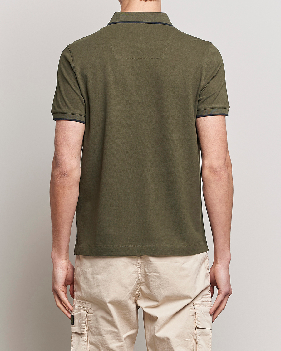 Hombres | Polos | Aeronautica Militare | Garment Dyed Cotton Polo Green