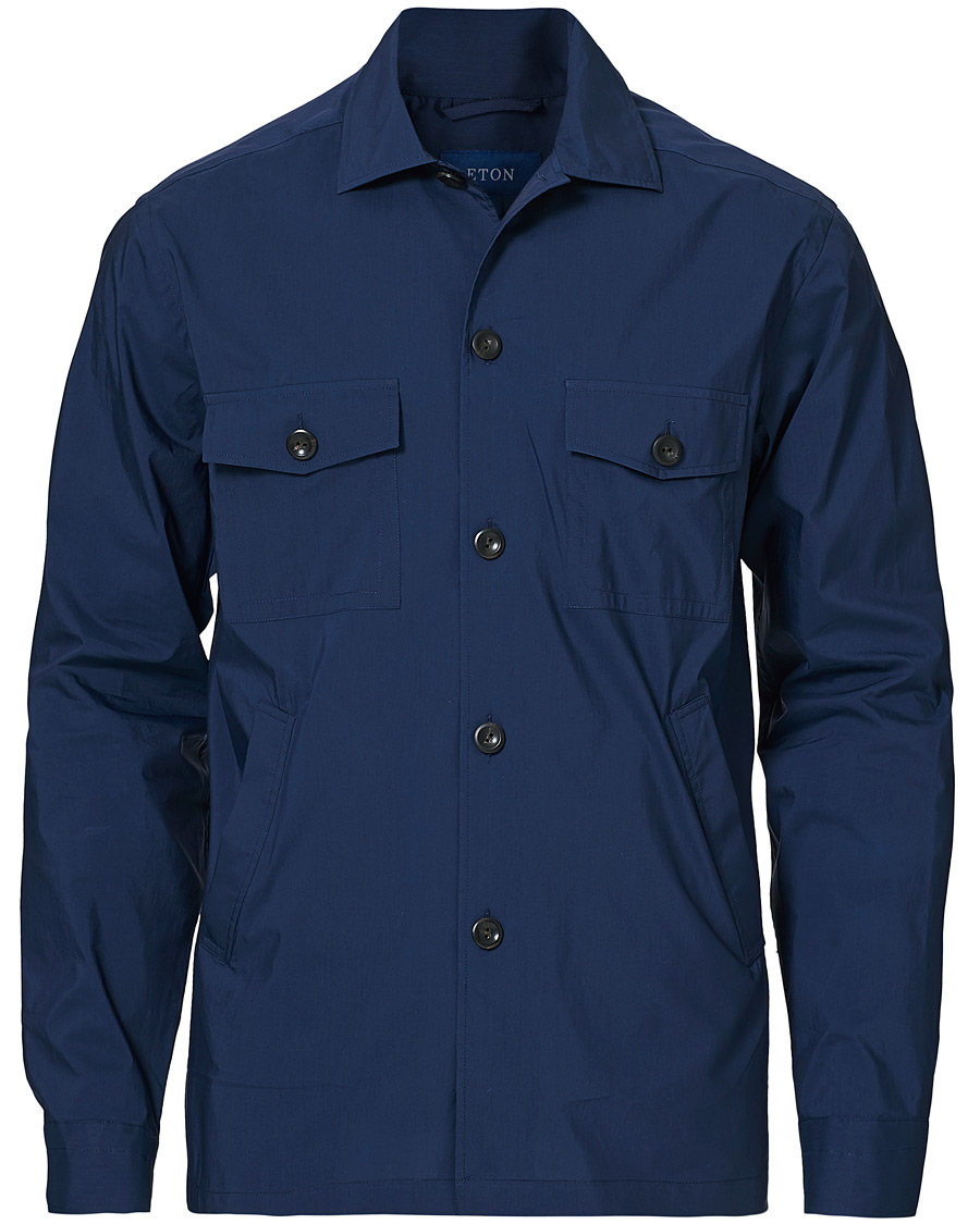 Hombres | Camisas | Eton | Cotton/Nylon Overshirt Navy