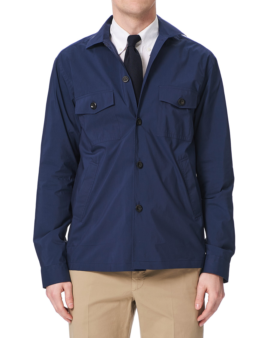 Hombres | Camisas | Eton | Cotton/Nylon Overshirt Navy