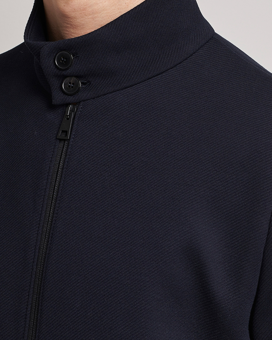 Hombres | Abrigos y chaquetas | Harris Wharf London | Loro Piana Cavalry Twill Harrington Jacket Dark Blue
