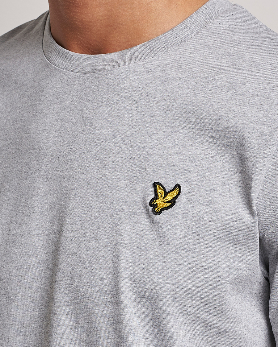 Hombres | Camisetas | Lyle & Scott | Crew Neck Organic Cotton T-Shirt Light Grey Marl