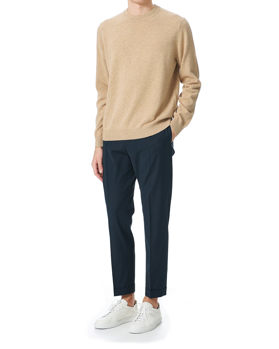 Hombres | Jerséis y prendas de punto | Samsøe Samsøe | Samsøe & Samsøe Thijs Cotton/Cashmere Crew Neck Humus