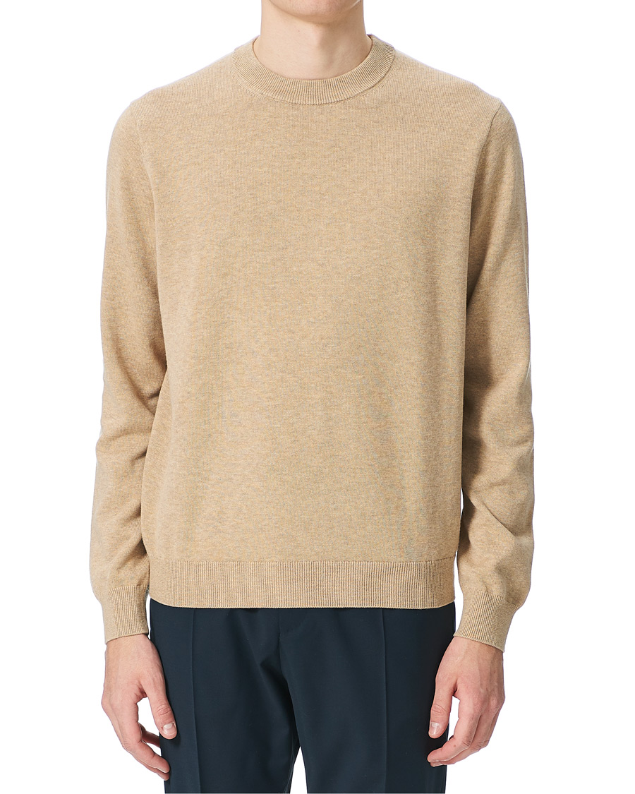 Hombres | Jerséis y prendas de punto | Samsøe Samsøe | Samsøe & Samsøe Thijs Cotton/Cashmere Crew Neck Humus