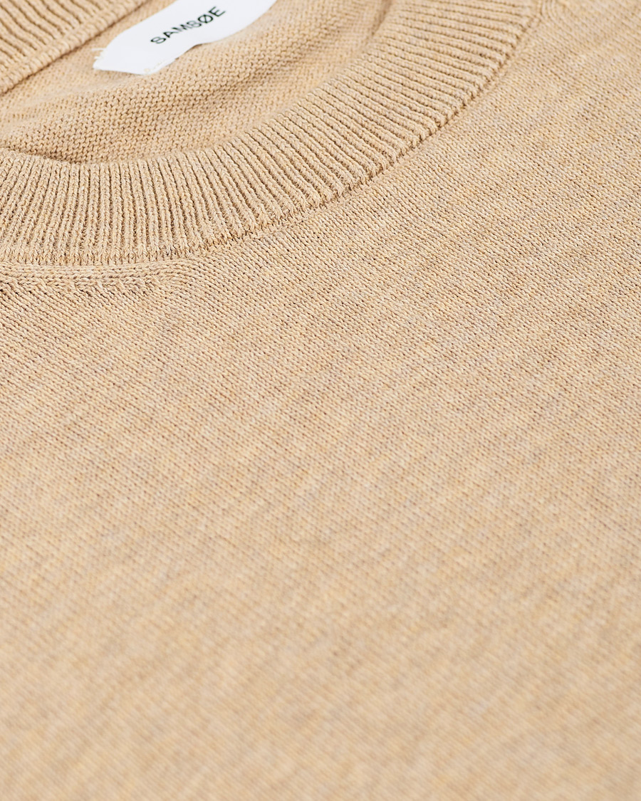 Hombres | Jerséis y prendas de punto | Samsøe Samsøe | Samsøe & Samsøe Thijs Cotton/Cashmere Crew Neck Humus
