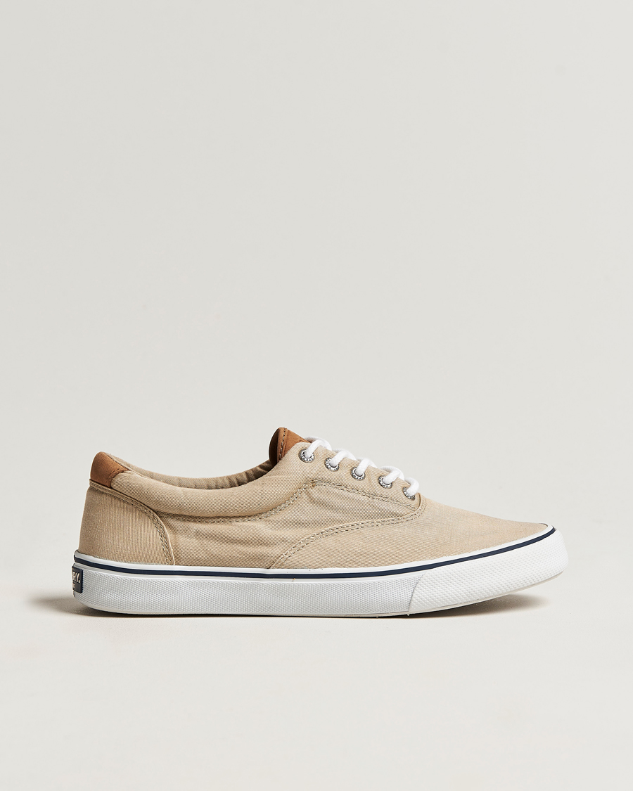 Hombres | Sperry Striper II Canvas Sneaker Beige | Sperry | Striper II Canvas Sneaker Beige