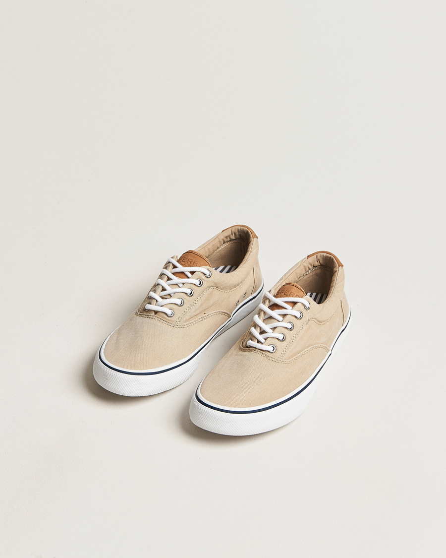 Hombres | Sperry Striper II Canvas Sneaker Beige | Sperry | Striper II Canvas Sneaker Beige