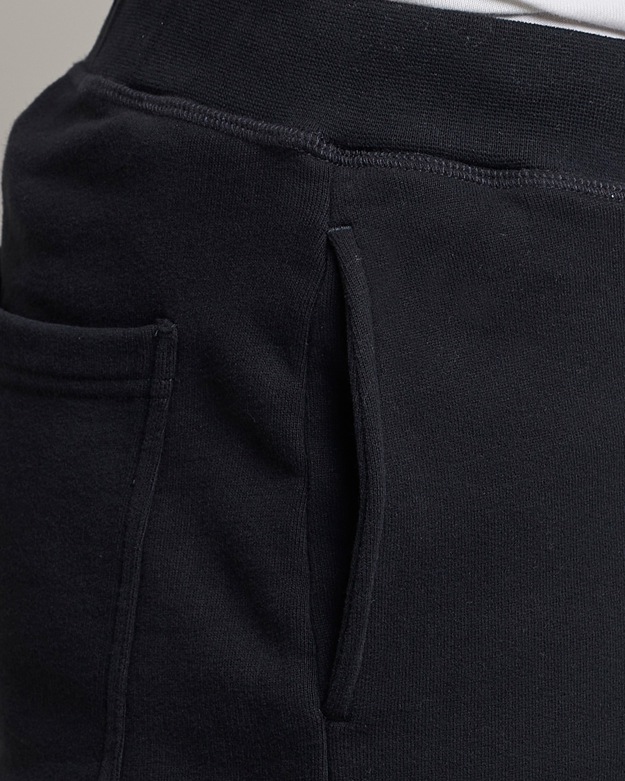 Hombres | Pantalones | Sunspel | Cotton Loopback Track Pants Black