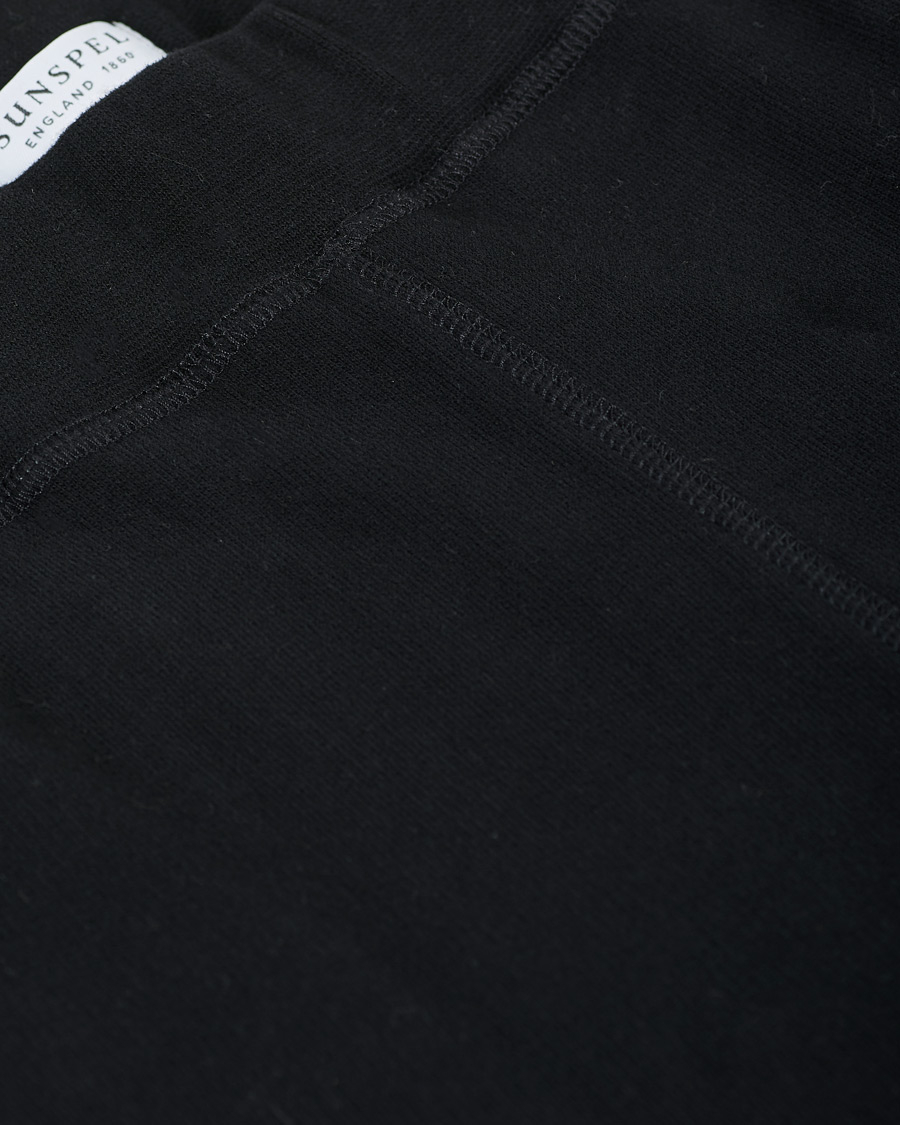 Hombres | Pantalones | Sunspel | Cotton Loopback Track Pants Black
