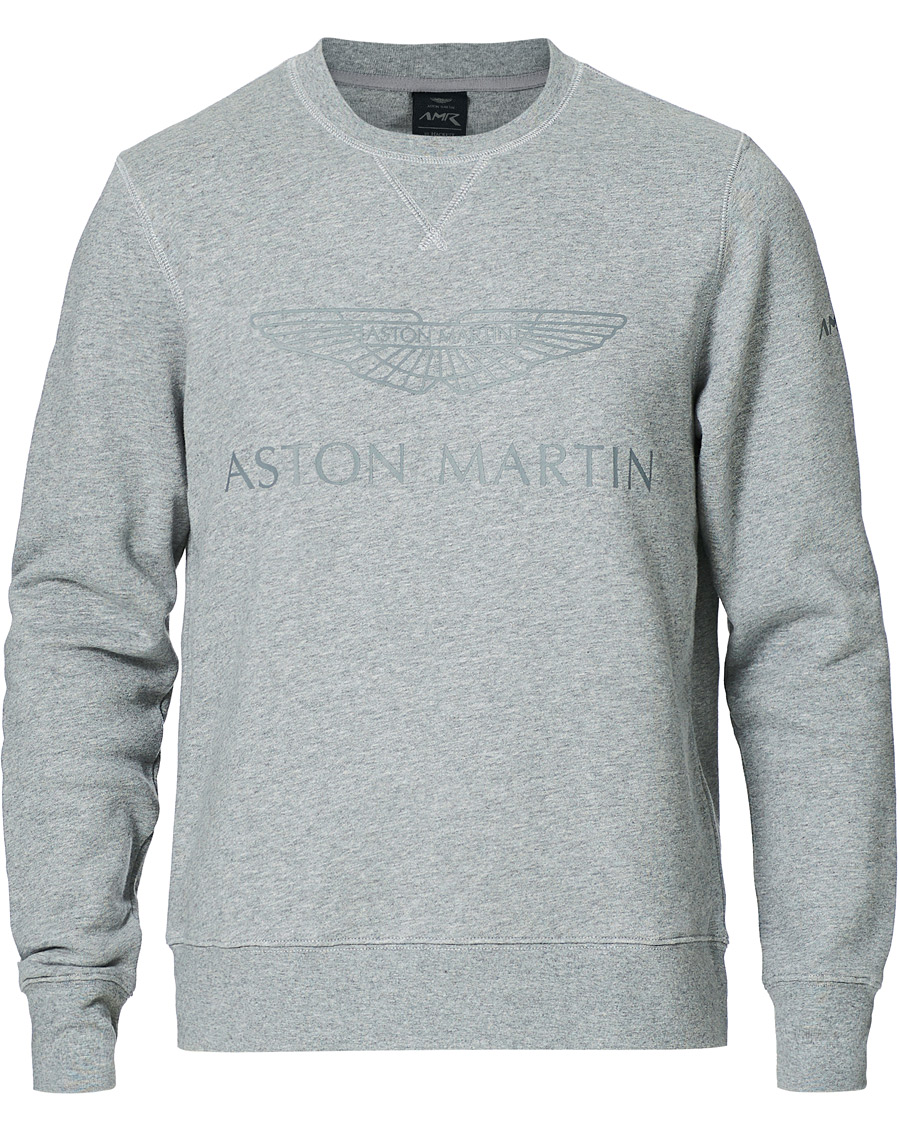 Hombres | Jerséis y prendas de punto | Hackett | AMR Wings Logo Sweatshirt Grey Marl
