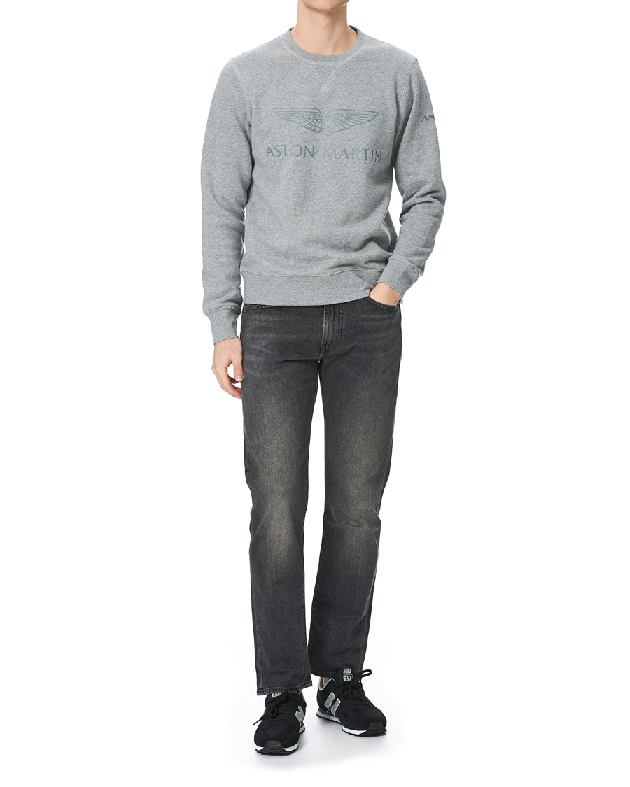 Hombres | Jerséis y prendas de punto | Hackett | AMR Wings Logo Sweatshirt Grey Marl