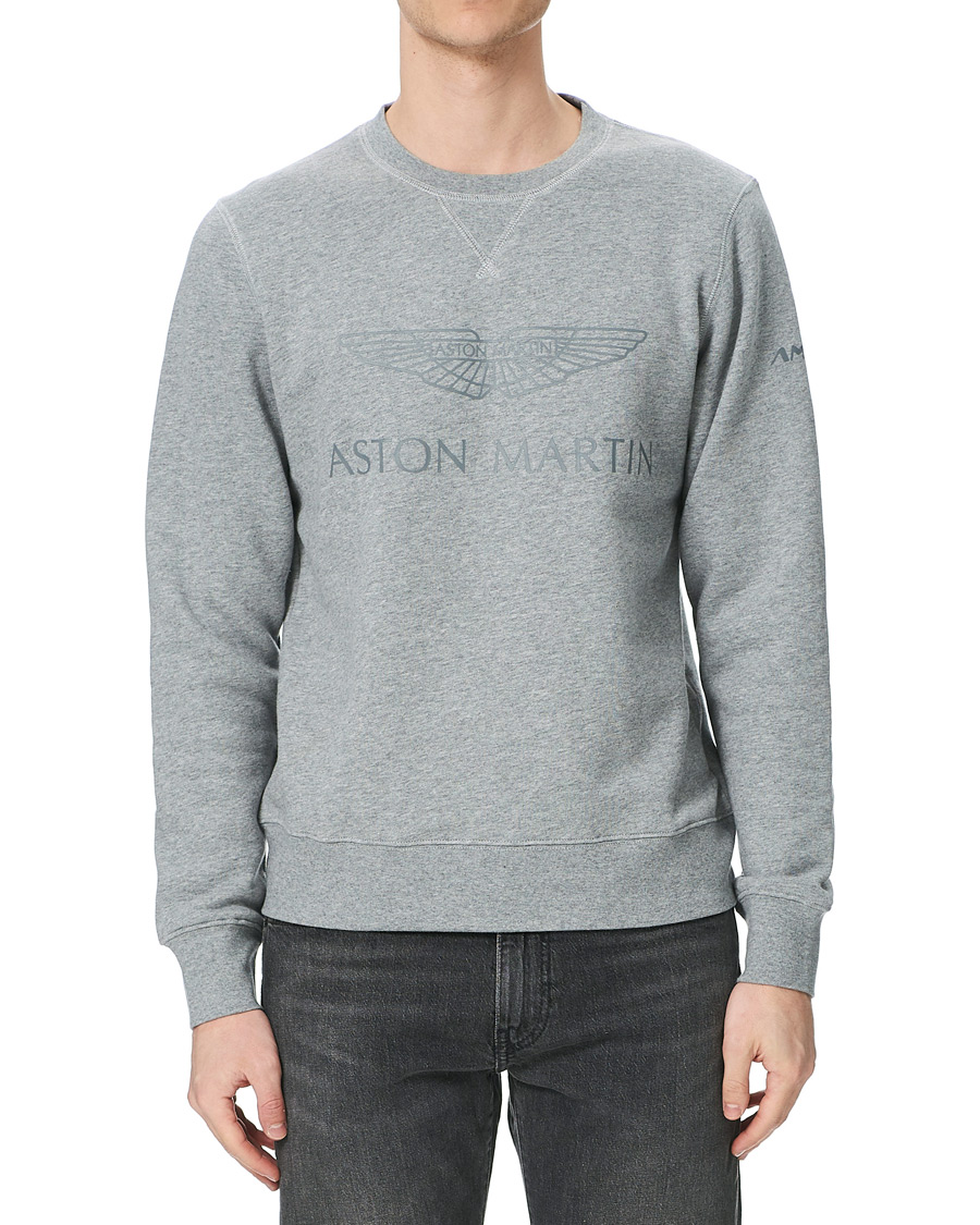 Hombres | Jerséis y prendas de punto | Hackett | AMR Wings Logo Sweatshirt Grey Marl