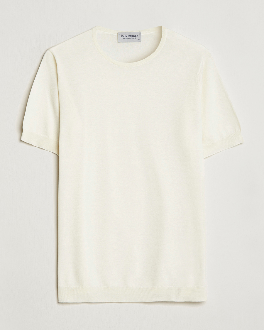 Hombres | Camisetas | John Smedley | Belden Wool/Cotton T-Shirt Latte