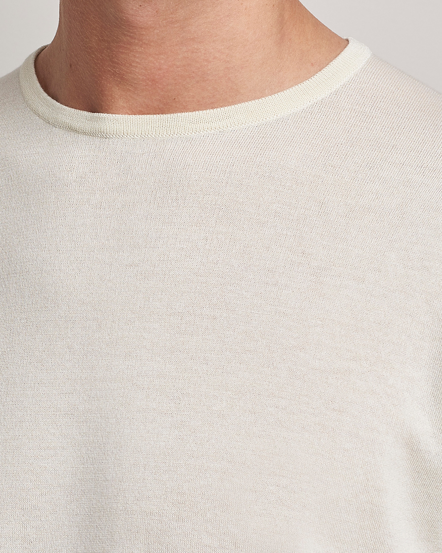 Hombres | Camisetas | John Smedley | Belden Wool/Cotton T-Shirt Latte